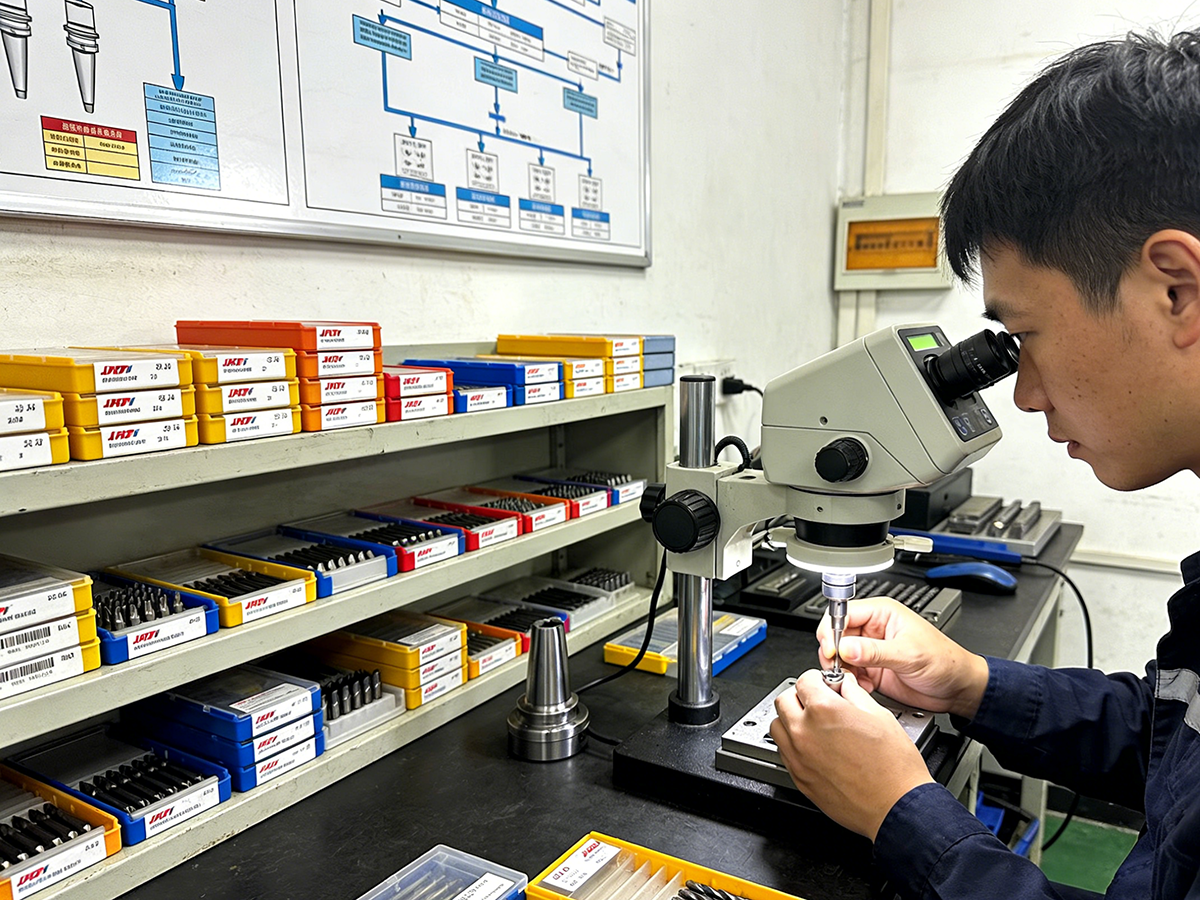 Strict inspection of CNC cutting tools using advanced QC instruments